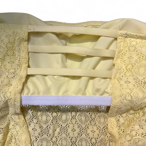 Yellow Lace Tankini Top vintage Y2K - Picture 4 of 4